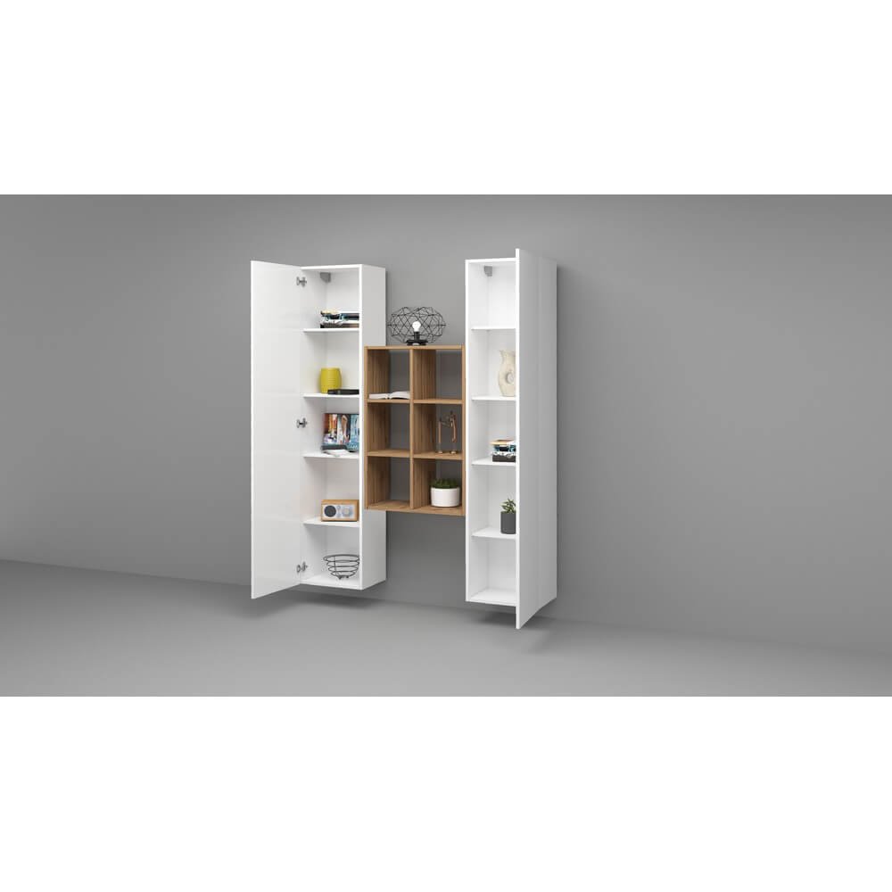 21418801_MARUSKA_APE1 Parete Attrezzata Moderna per Soggiorno 140x30x180cm – ECHO