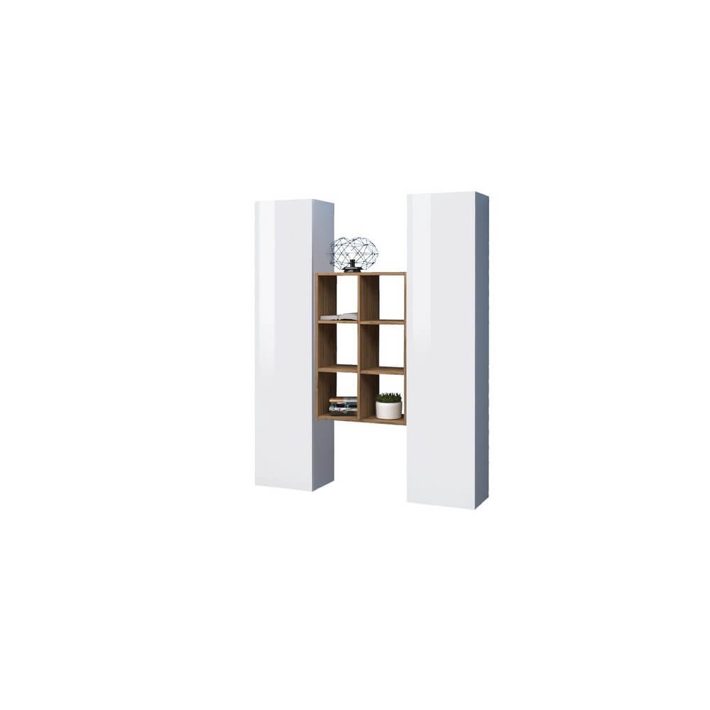 21418801_MARUSKA_SCON Parete Attrezzata Moderna per Soggiorno 140x30x180cm – ECHO