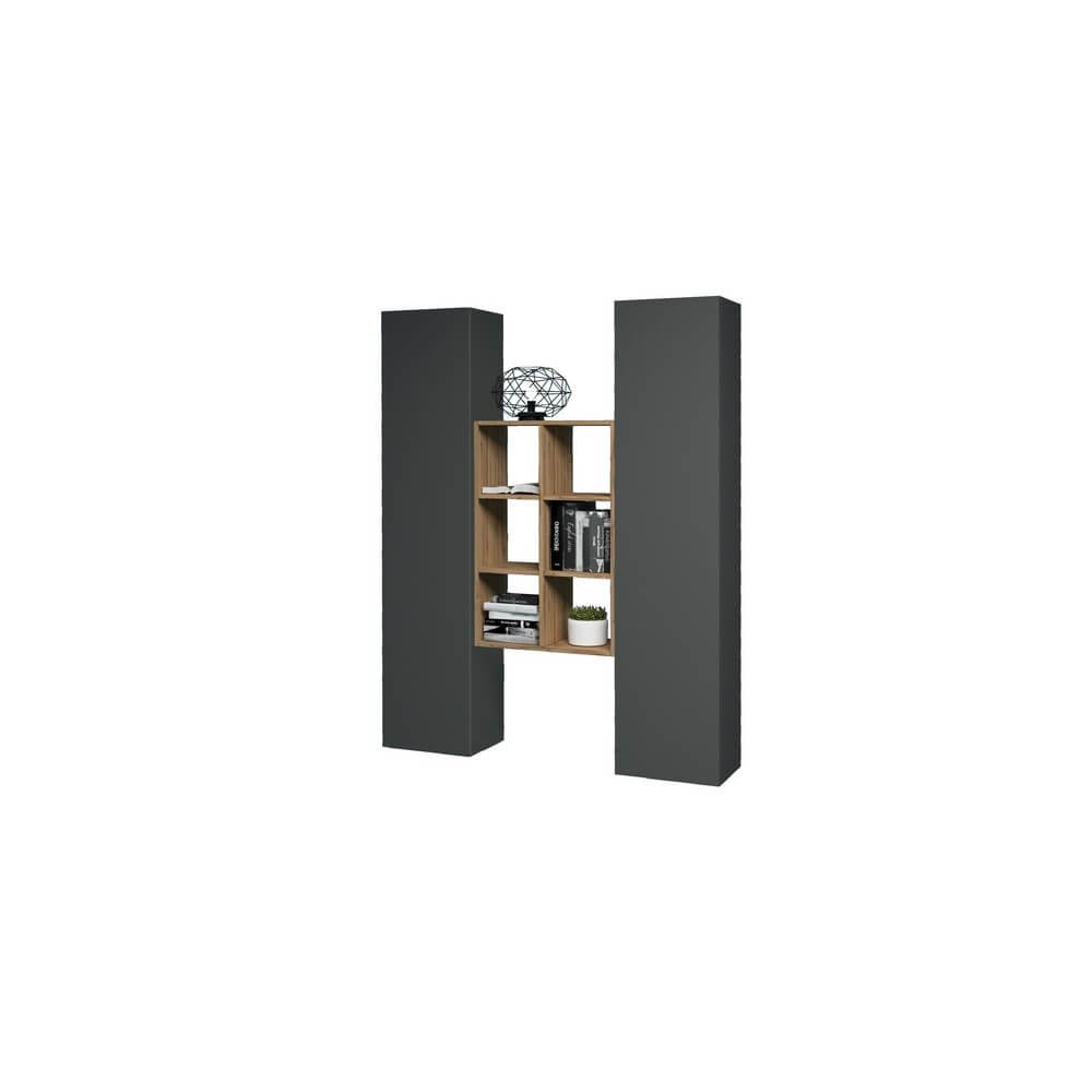 ECHON-140x30x180-82_21418850_MARUSKA_SCON.jpeg Parete Attrezzata Moderna per Soggiorno 140x30x180cm – ECHO