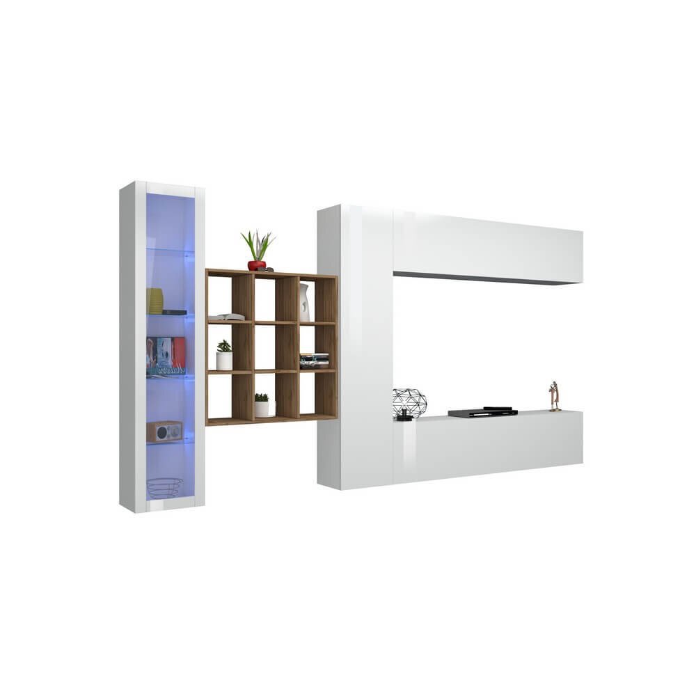 Parete Attrezzata Moderna per Soggiorno 350x30x180cm – ECHO