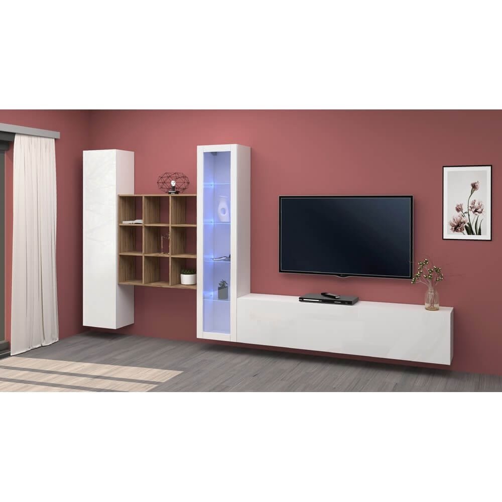 Parete Attrezzata Moderna per Soggiorno 350x30x180cm – ECHO