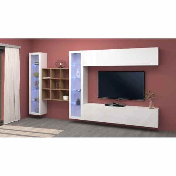 Parete Attrezzata Moderna per Soggiorno 350x30x180cm – ECHO