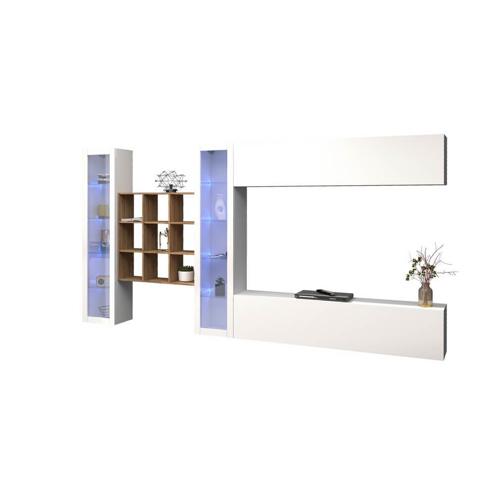 Parete Attrezzata Moderna per Soggiorno 350x30x180cm – ECHO