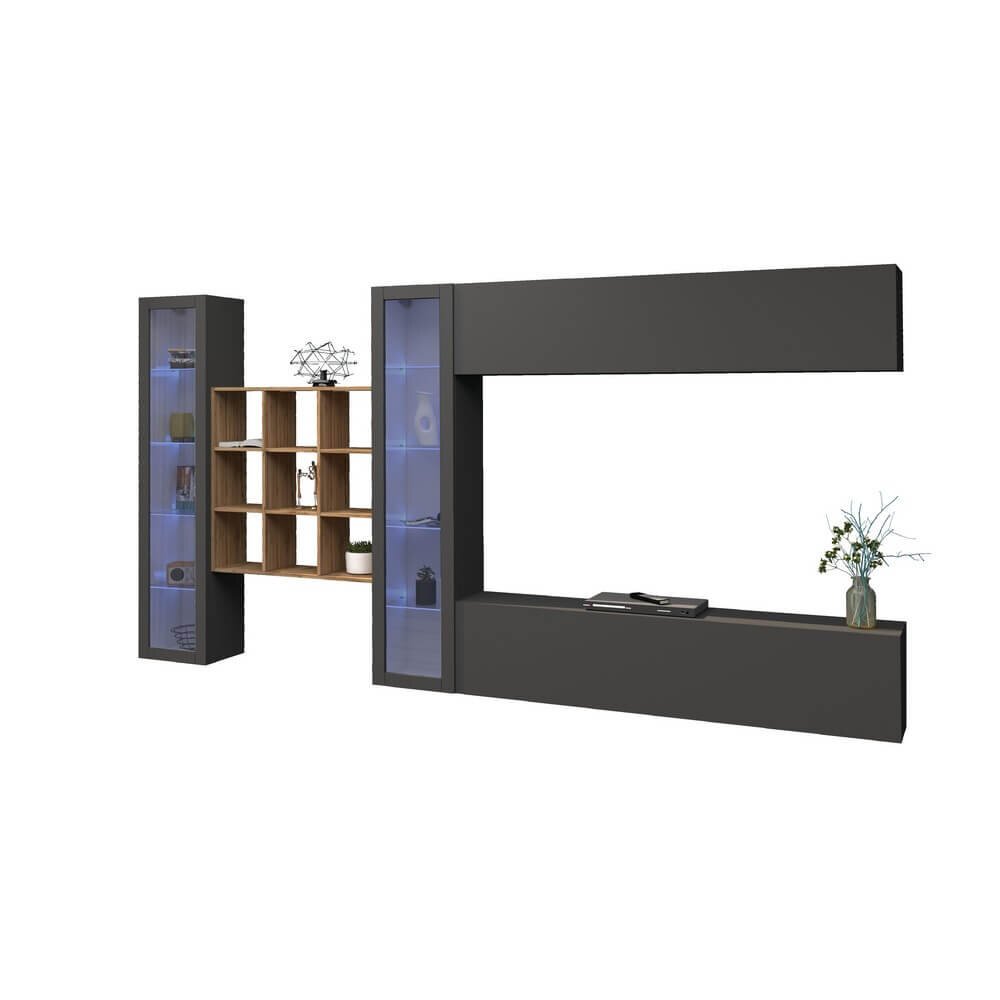 Parete Attrezzata Moderna per Soggiorno 350x30x180cm – ECHO