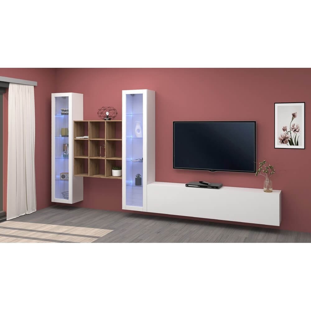 Parete Attrezzata Moderna per Soggiorno 350x30x180cm – ECHO