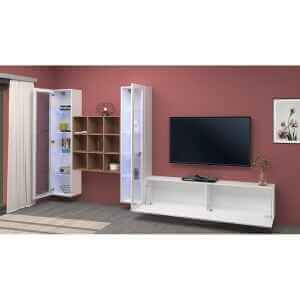 Parete Attrezzata Moderna per Soggiorno 350x30x180cm – ECHO