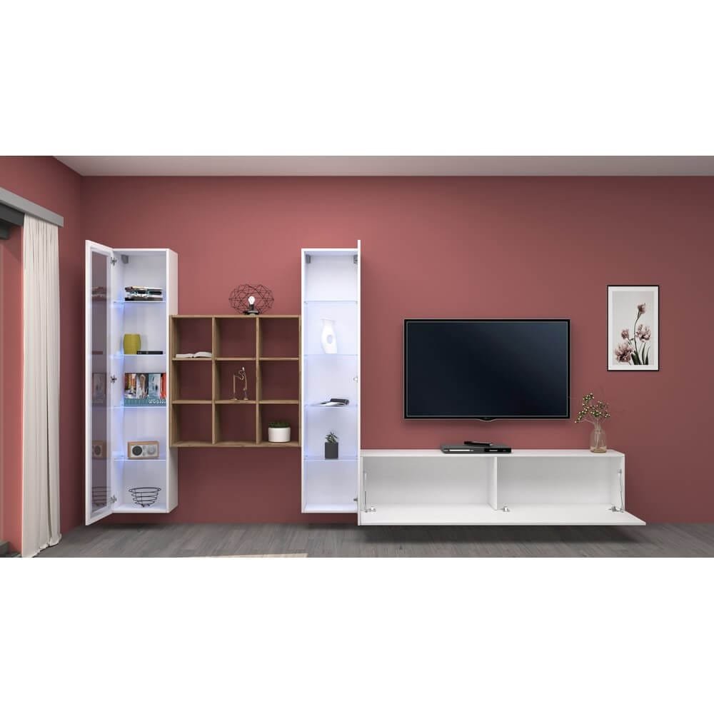Parete Attrezzata Moderna per Soggiorno 350x30x180cm – ECHO