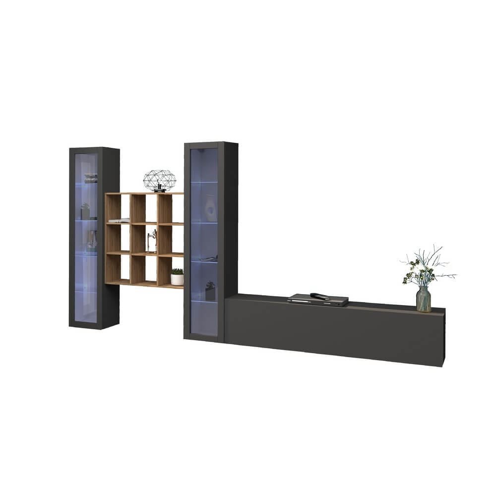 Parete Attrezzata Moderna per Soggiorno 350x30x180cm – ECHO