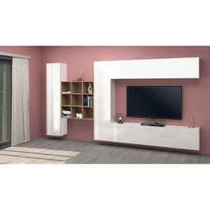 21419601_MARUSKA_AMB Parete Attrezzata Moderna per Soggiorno 350x30x180cm – ECHO