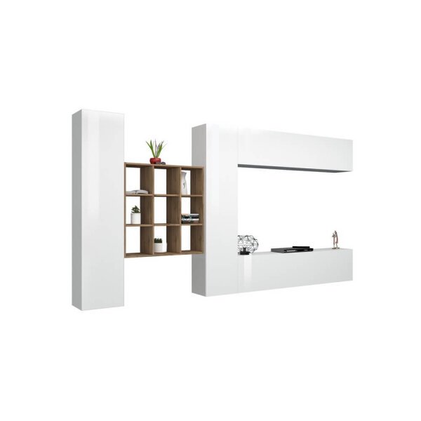 Parete Attrezzata Moderna per Soggiorno 350x30x180cm – ECHO