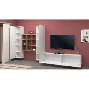 Parete Attrezzata Moderna per Soggiorno 350x30x180cm – ECHO