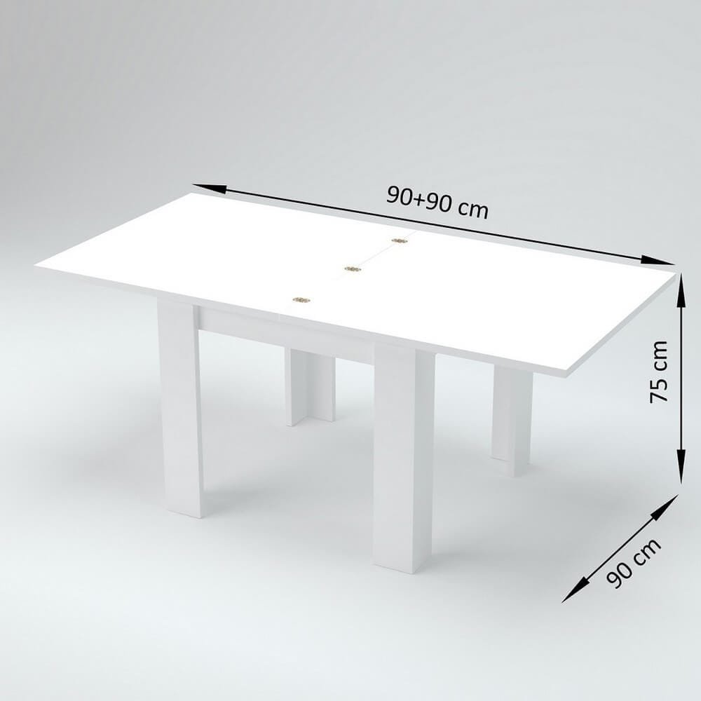 21640501_JESI_DIM1 Tavolo Da Pranzo Allungabile Moderno 90/180x90x75cm – LYRA