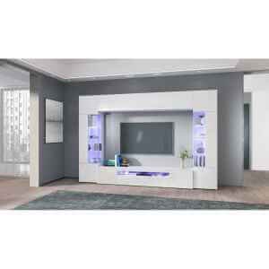 Parete Attrezzata Moderna per Soggiorno 290X40X191,2cm – QUANTUM