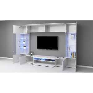 Parete Attrezzata Moderna per Soggiorno 290X40X191,2cm – QUANTUM