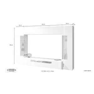 Parete Attrezzata Moderna per Soggiorno 290X40X191,2cm – QUANTUM
