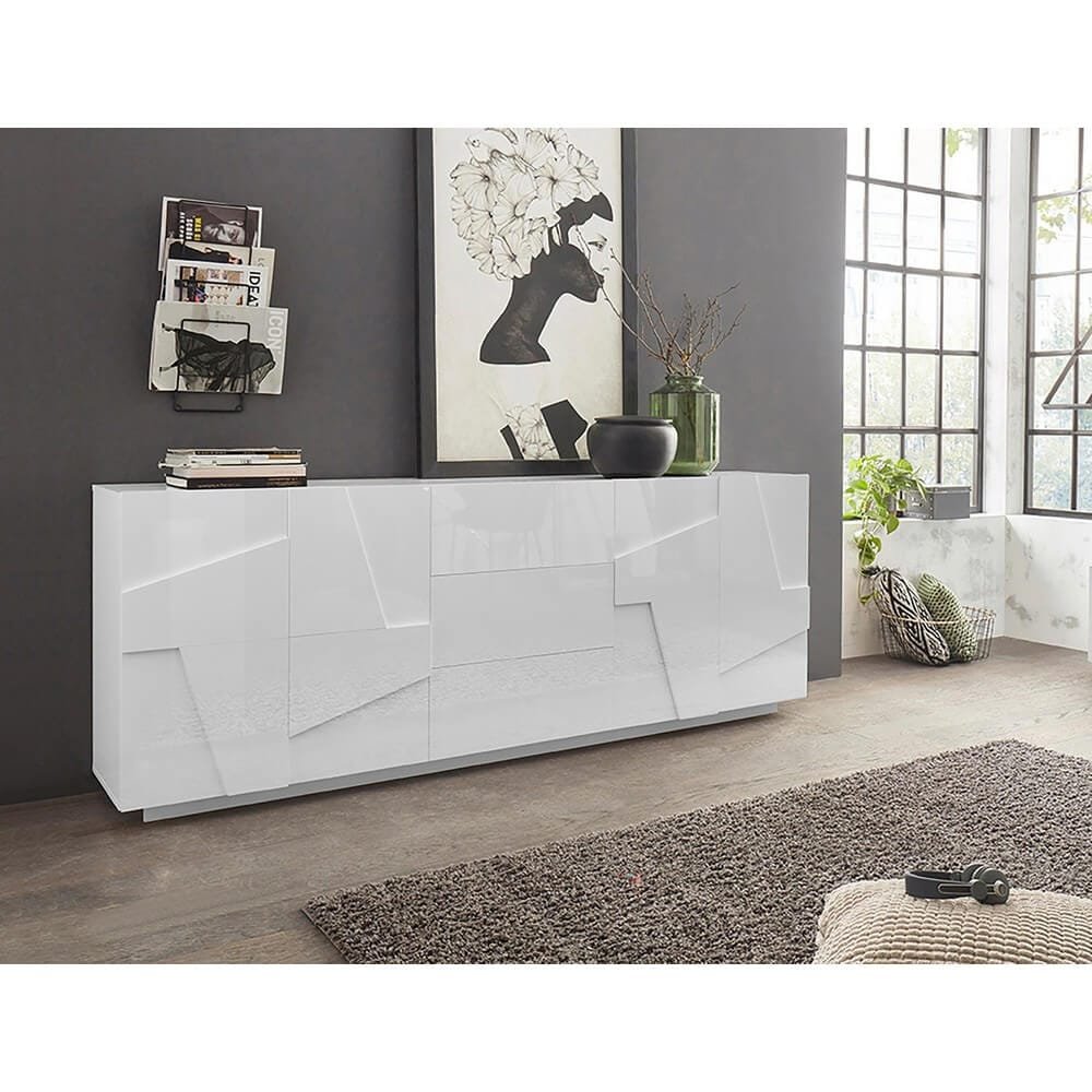 22340712_PING_AMB Madia 4 ante 3 cassetti per Soggiorno Moderna 224,1×44,2x86cm – PULSE