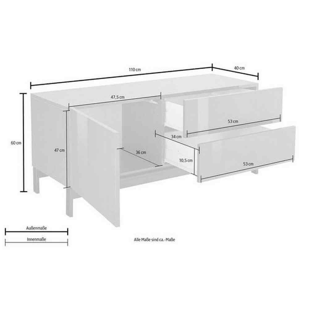 Mobile Porta Tv Moderno 110x40x35,2cm – NEXUS