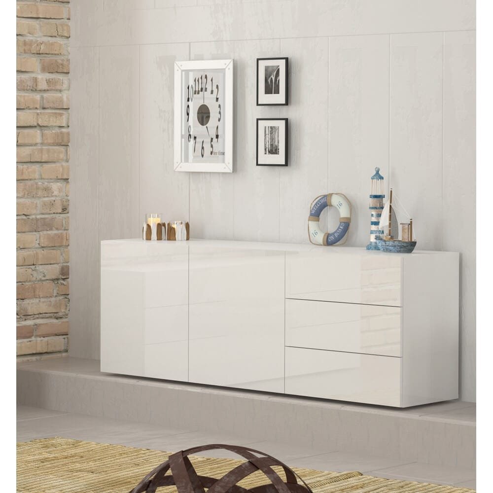 Madia 2 ante 3 cassetti per Soggiorno Moderna 170x40x35,2cm – NEXUS