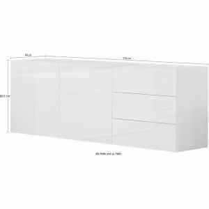 Madia 2 ante 3 cassetti per Soggiorno Moderna 170x40x35,2cm – NEXUS