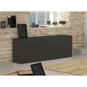 Madia 1 anta 6 cassetti per Soggiorno Moderna 170x40x35,2cm – NEXUS