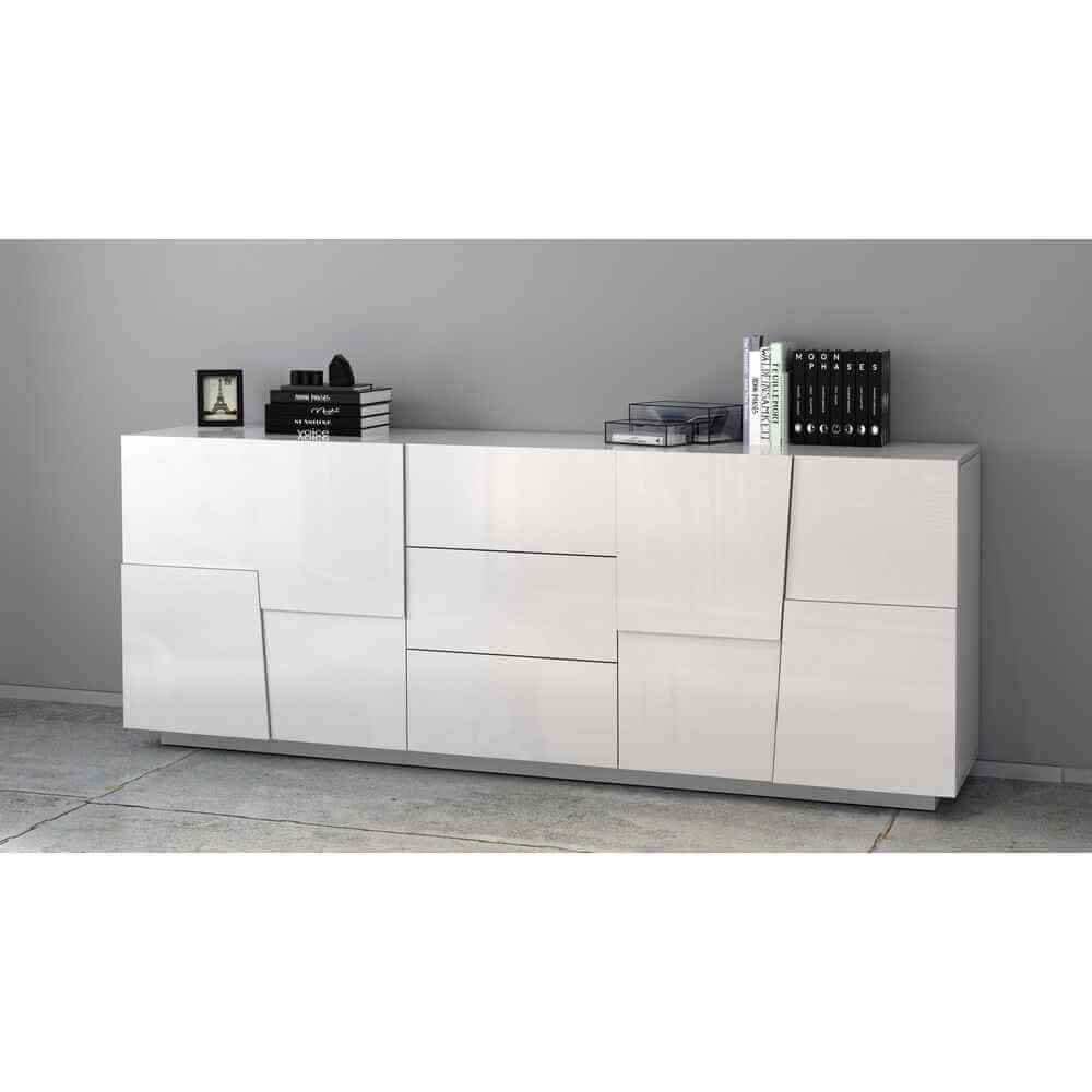 Madia 4 ante 3 cassetti moderna 220x44x86cm – INFINITY