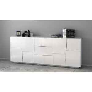 Madia 4 ante 3 cassetti moderna 220x44x86cm – INFINITY