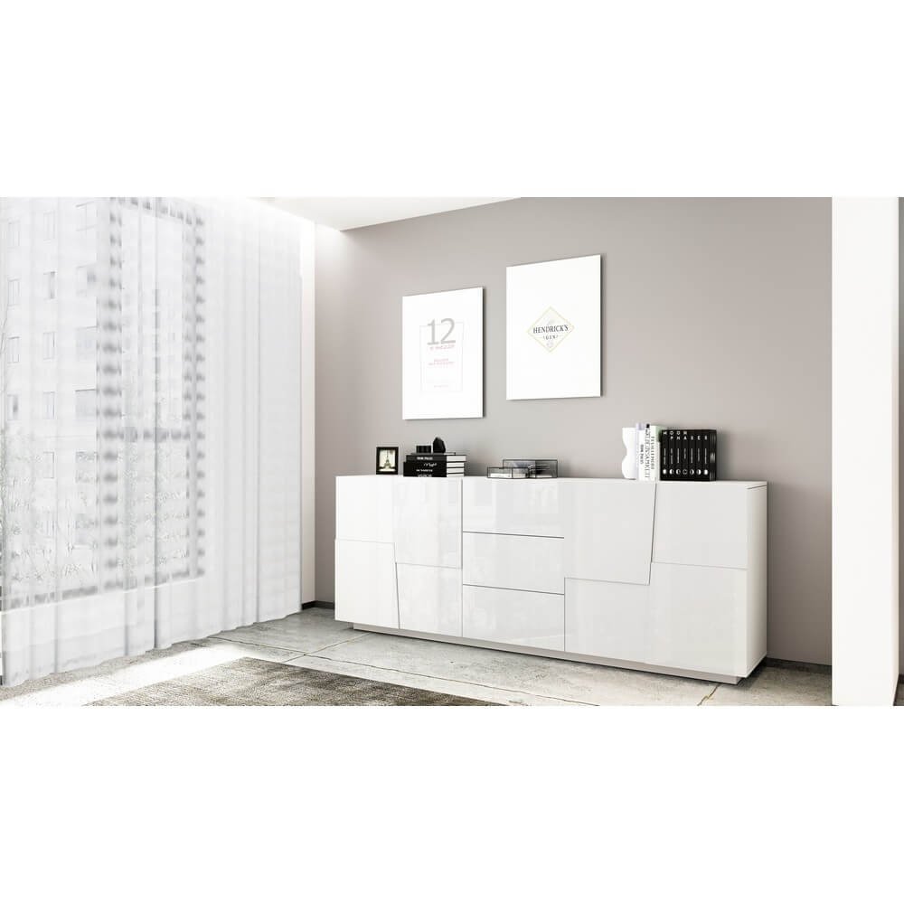 Madia 4 ante 3 cassetti moderna 220x44x86cm – INFINITY