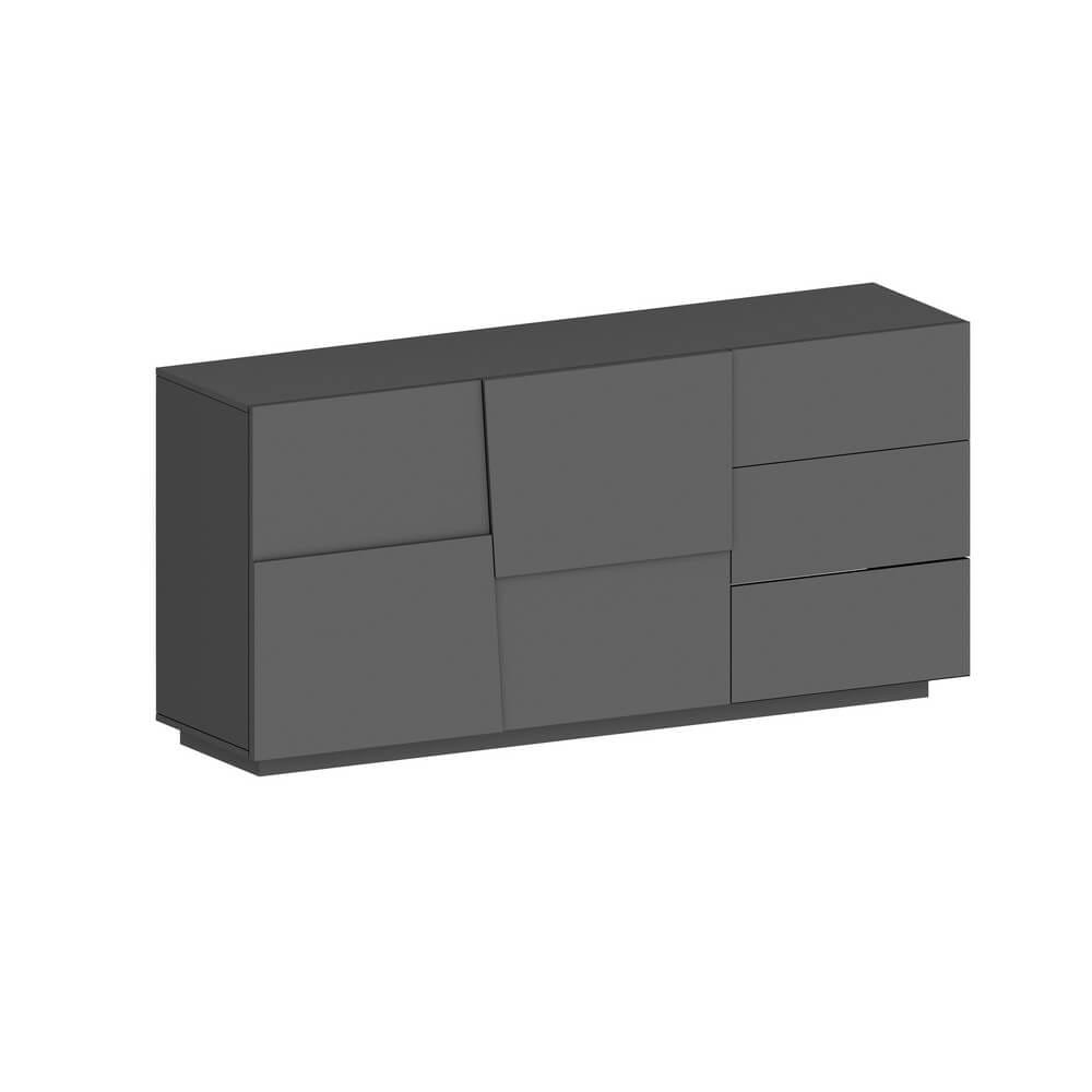 Madia moderna 2 ante e 3 cassetti 180x44x86cm – INFINITY