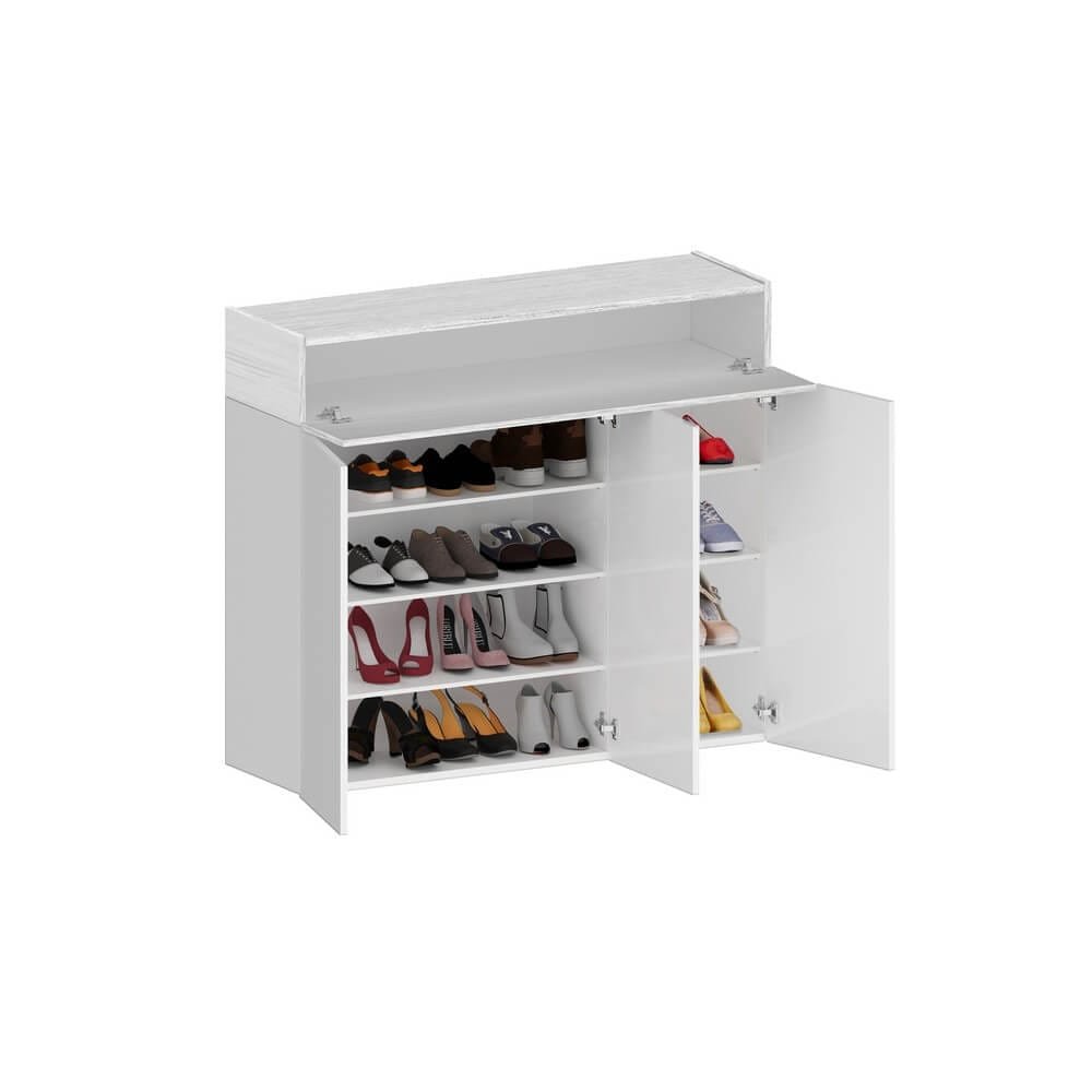 Scarpiera 3 ante un ripiano 114x35x100cm – HORIZON