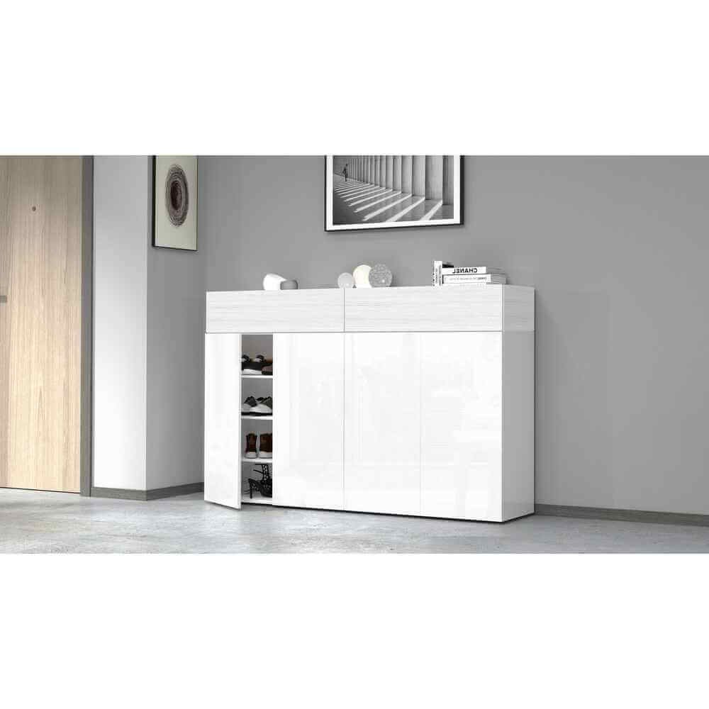 Scarpiera 4 ante 2 ripiani 152x35x100cm – HORIZON