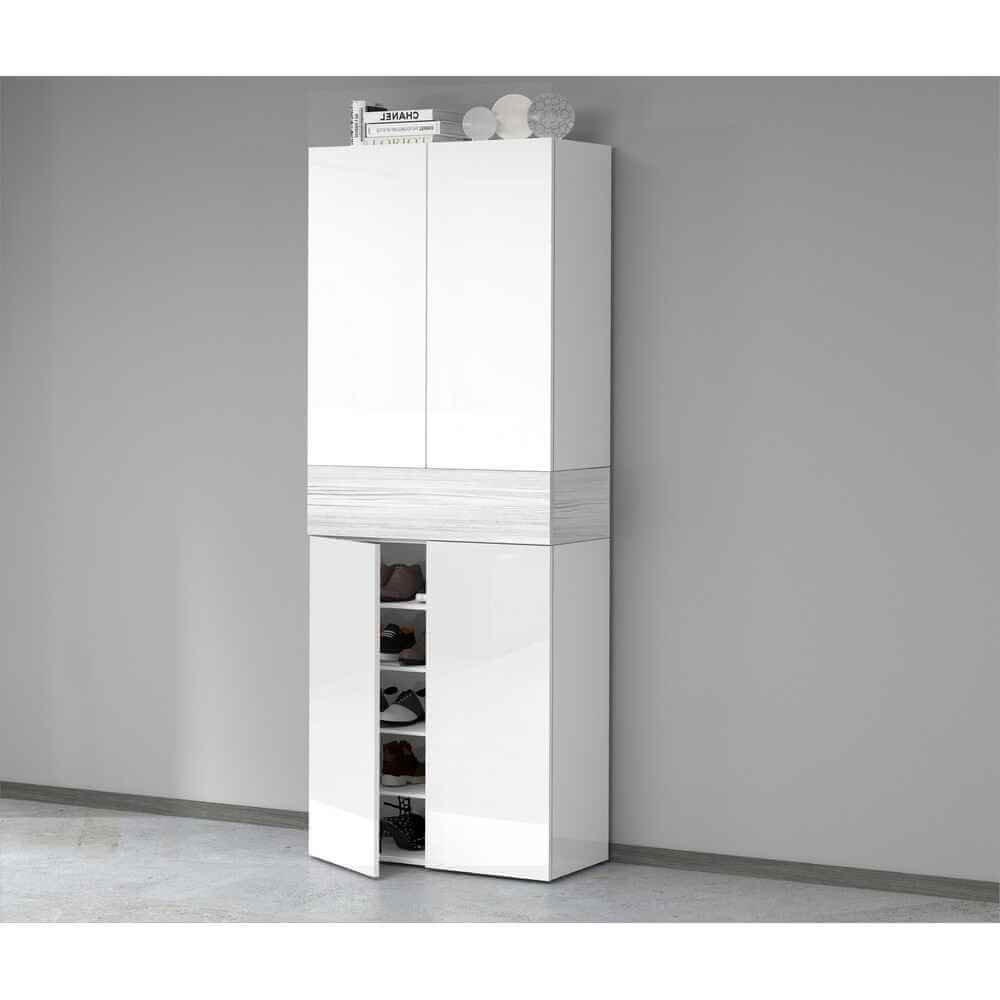 Scarpiera 4 ante un ripiano 76x35x200cm – HORIZON