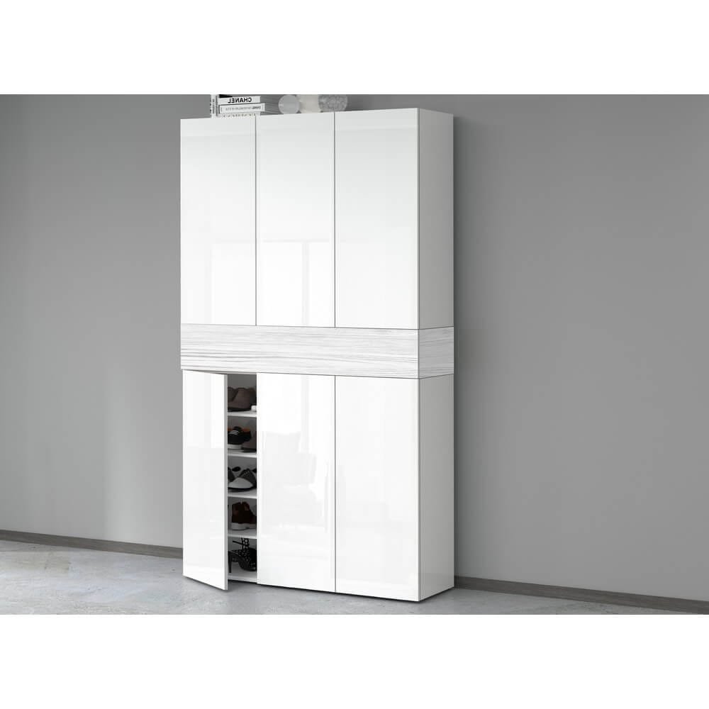 Scarpiera 6 ante un ripiano 114x35x200cm – HORIZON