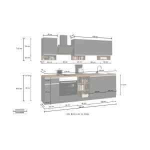 Composizione Cucina moderna 255X60-34X85-71cm – NAUTILUS