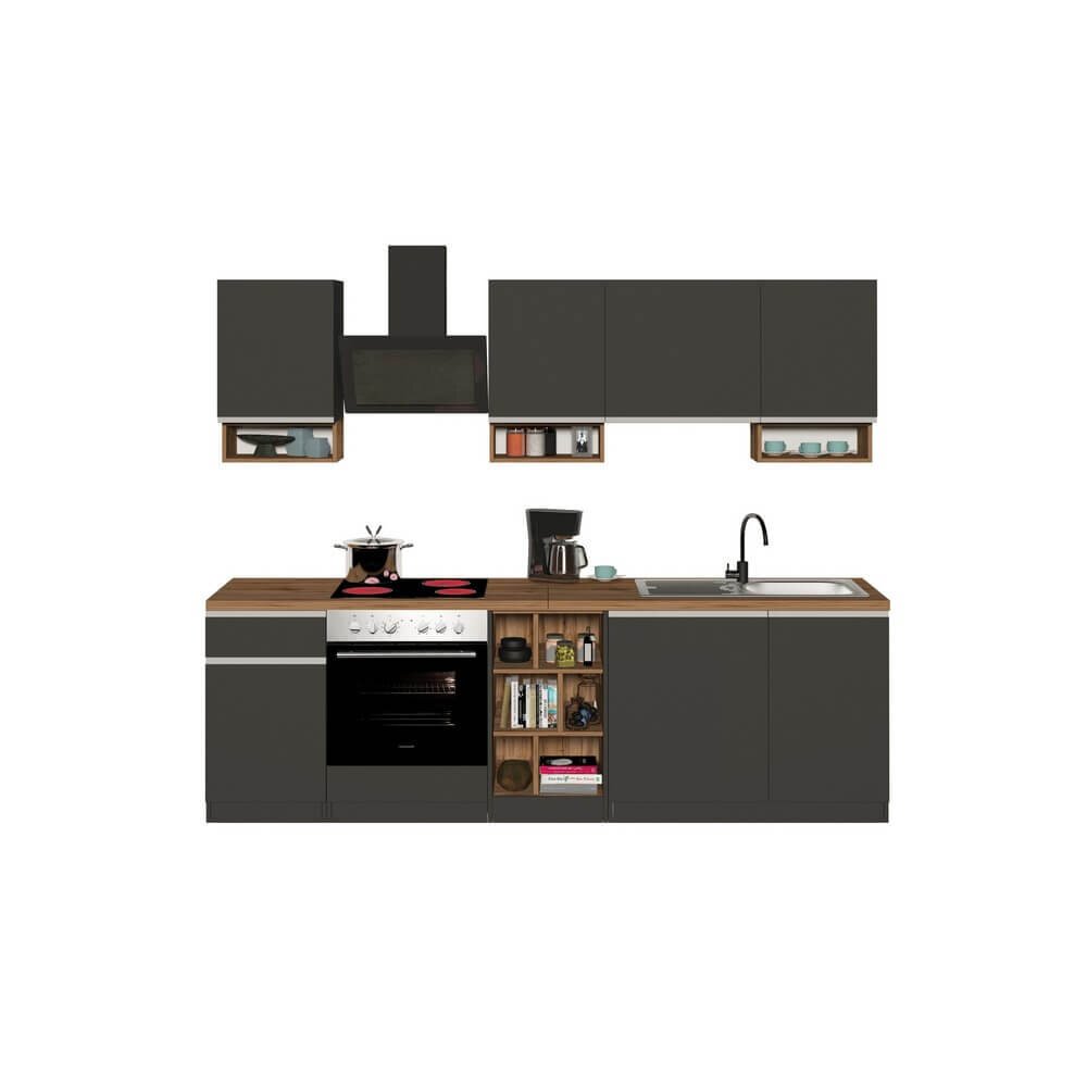 Composizione Cucina moderna 255X60-34X85-71cm – NAUTILUS