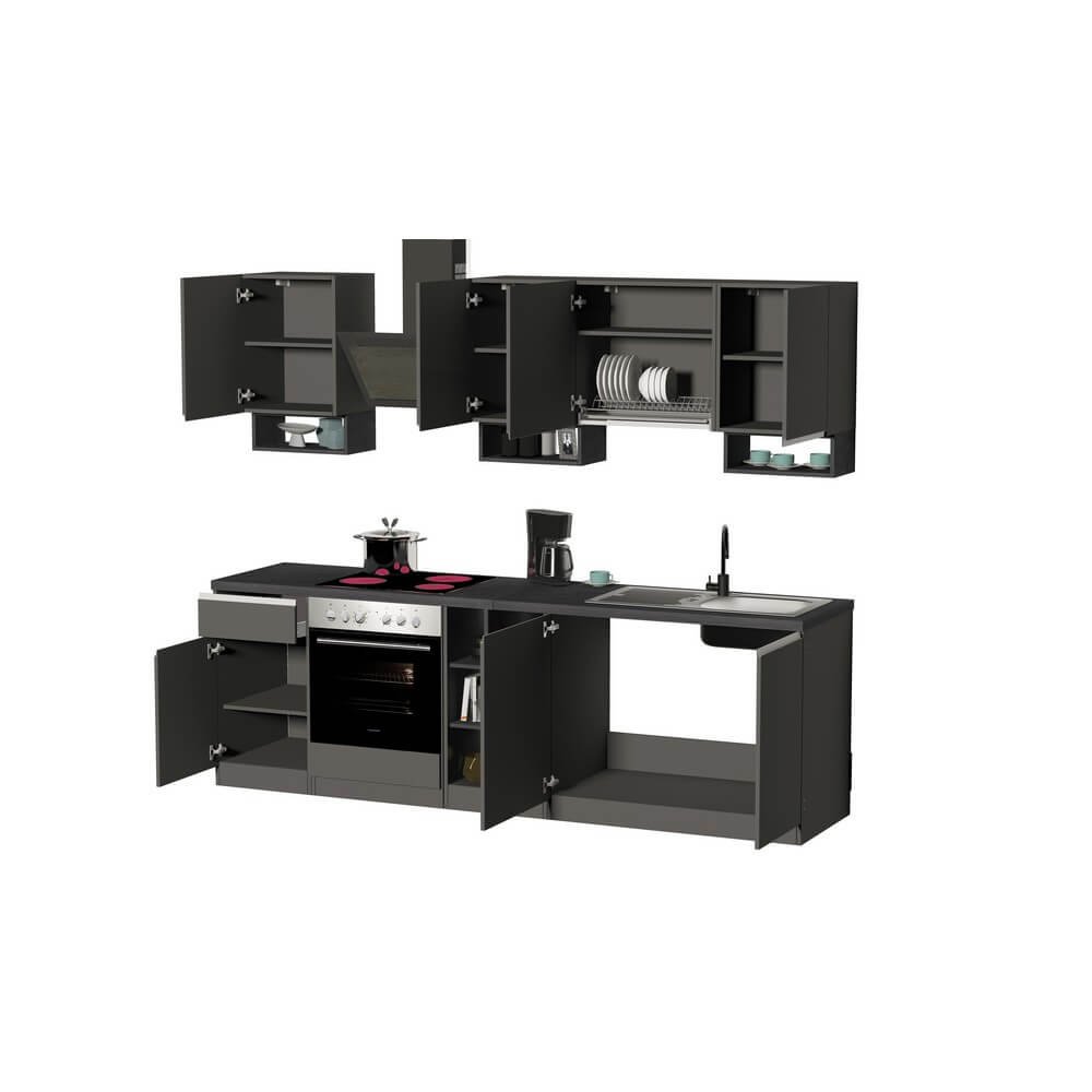 Composizione Cucina moderna 255X60-34X85-71cm – NAUTILUS