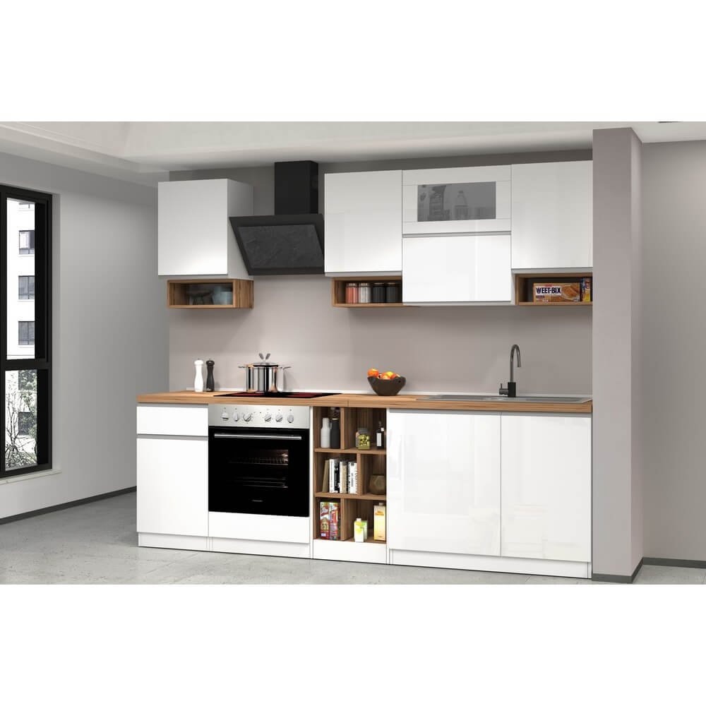 Composizione Cucina moderna 255X60-34X85-71cm – NAUTILUS