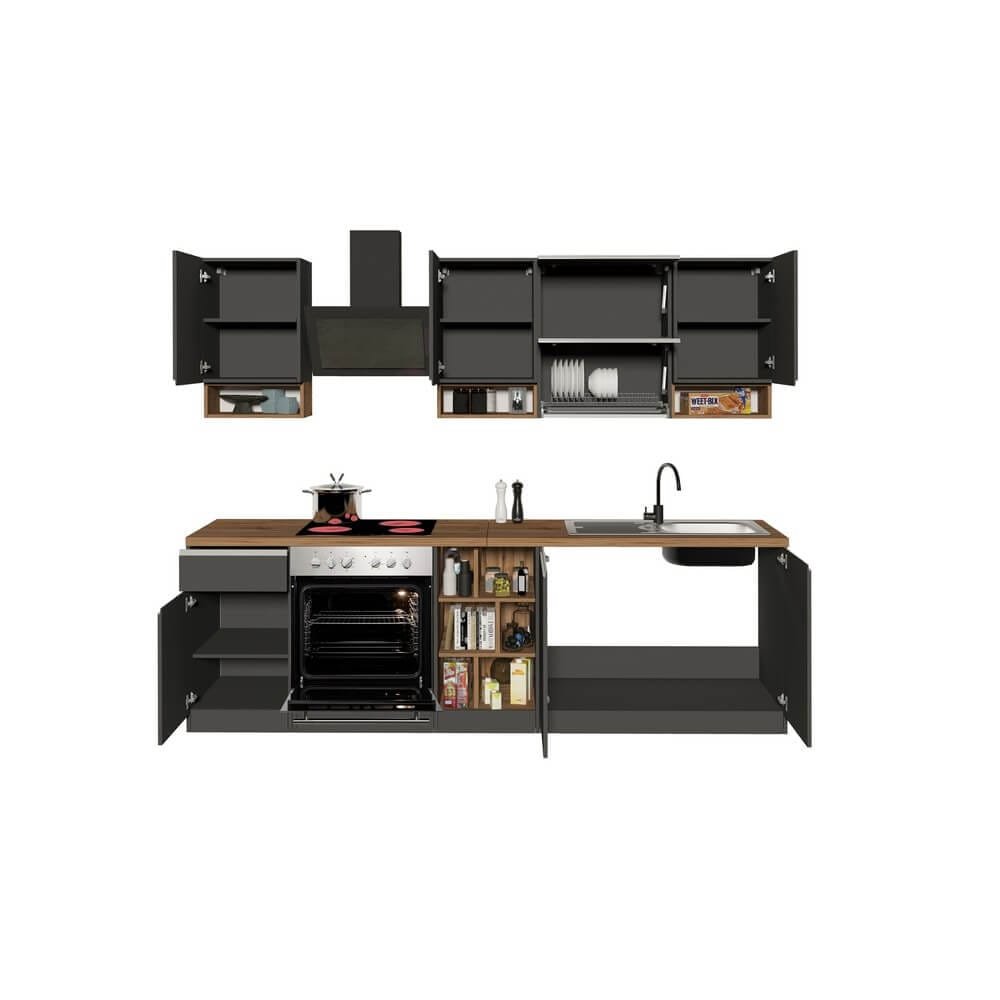 Composizione Cucina moderna 255X60-34X85-71cm – NAUTILUS