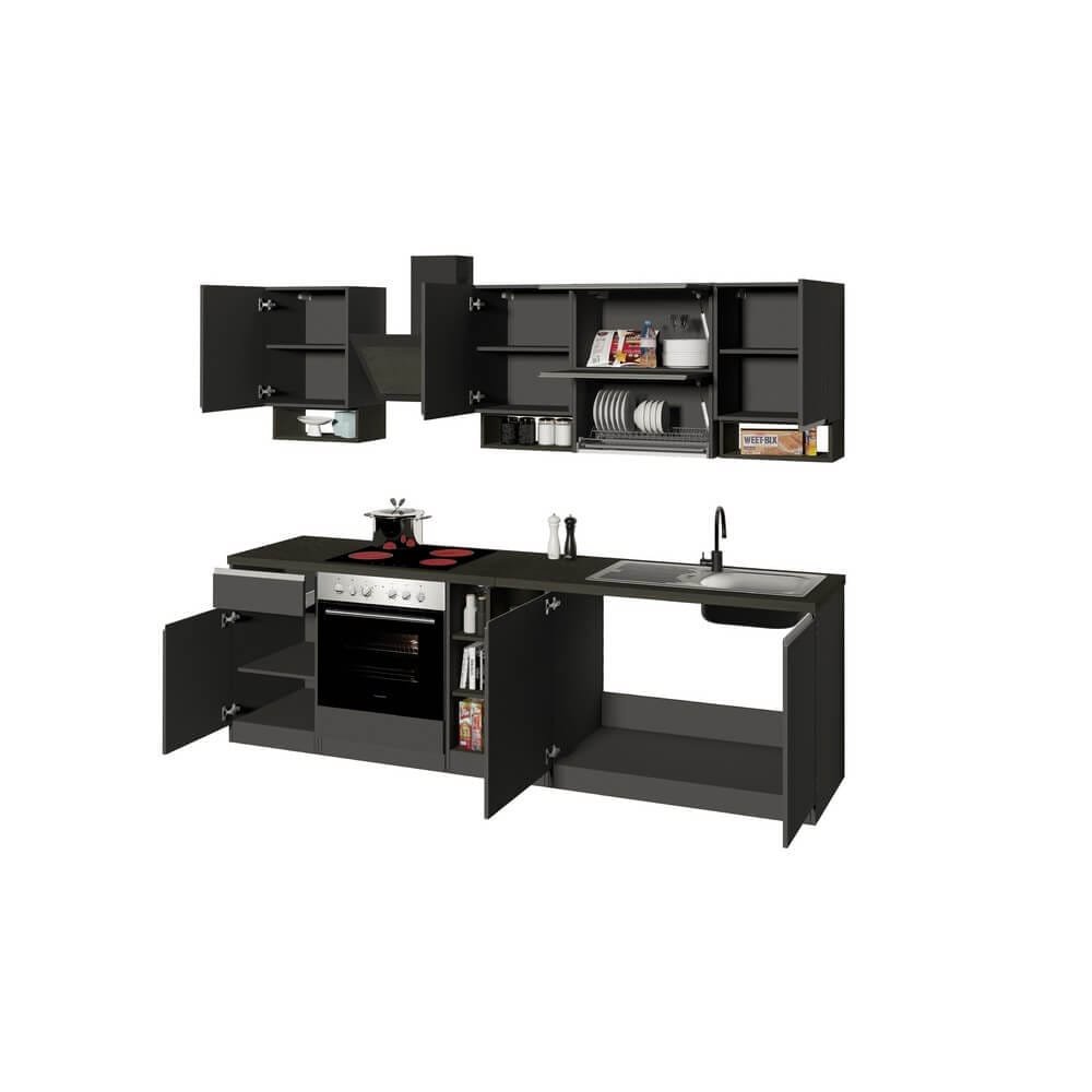 Composizione Cucina moderna 255X60-34X85-71cm – NAUTILUS