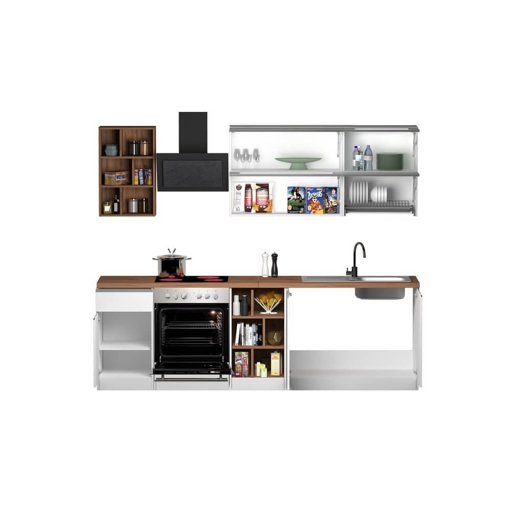 Composizione Cucina moderna 255X60-34X85-71cm – NAUTILUS