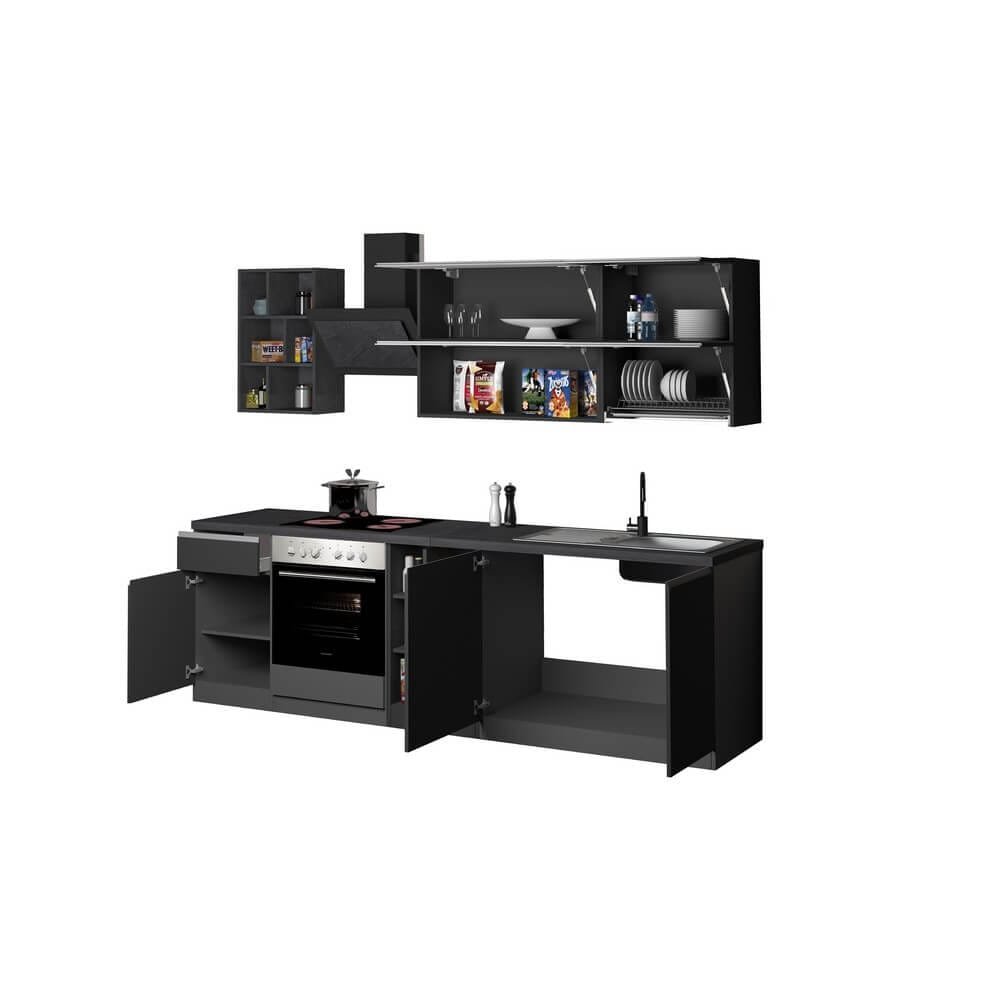 Composizione Cucina moderna 255X60-34X85-71cm – NAUTILUS