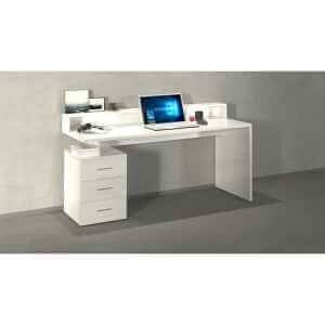 Scrivania con sopralzo e cassettiera 3 cassetti 160x60x90cm – NOVA