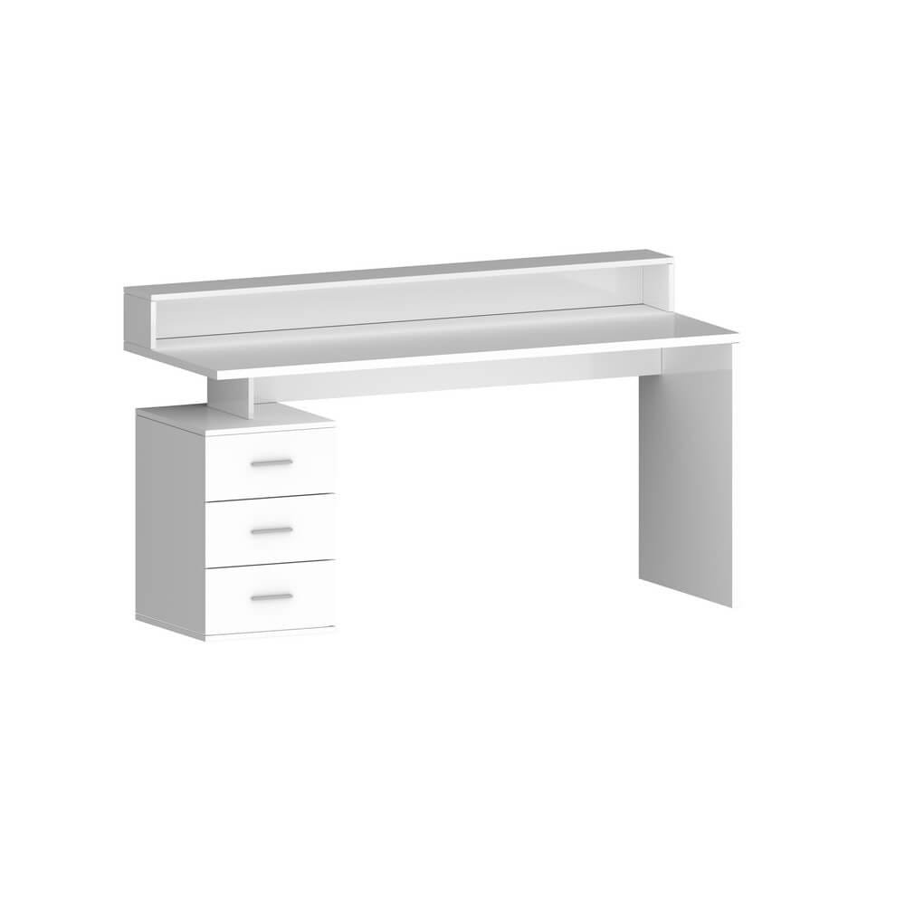 Scrivania con sopralzo e cassettiera 3 cassetti 160x60x90cm – NOVA