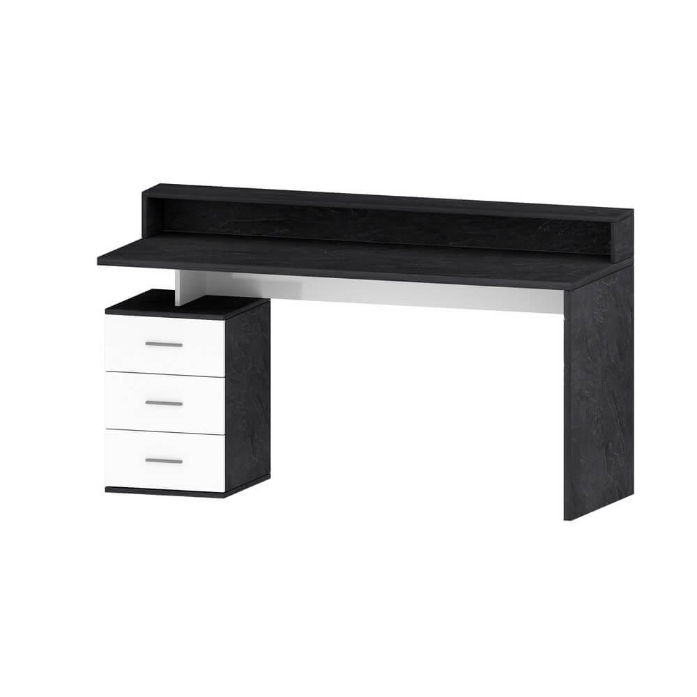 Scrivania con sopralzo e cassettiera 3 cassetti 160x60x90cm – NOVA
