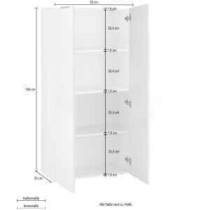 Libreria 2 ante 70x35x140cm – POSEIDON