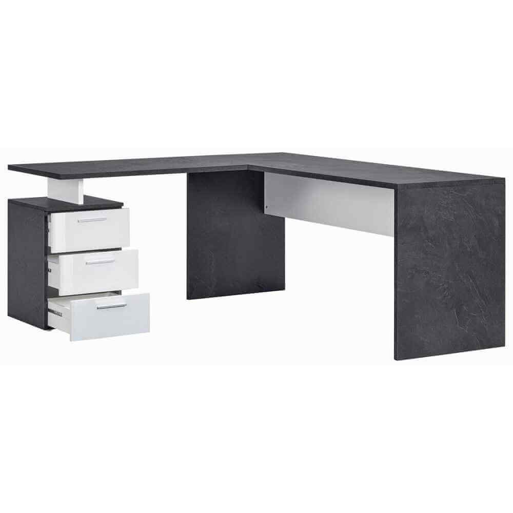 Scrivania da ufficio con cassettiera 3 cassetti 160×180/60x75cm – NOVA