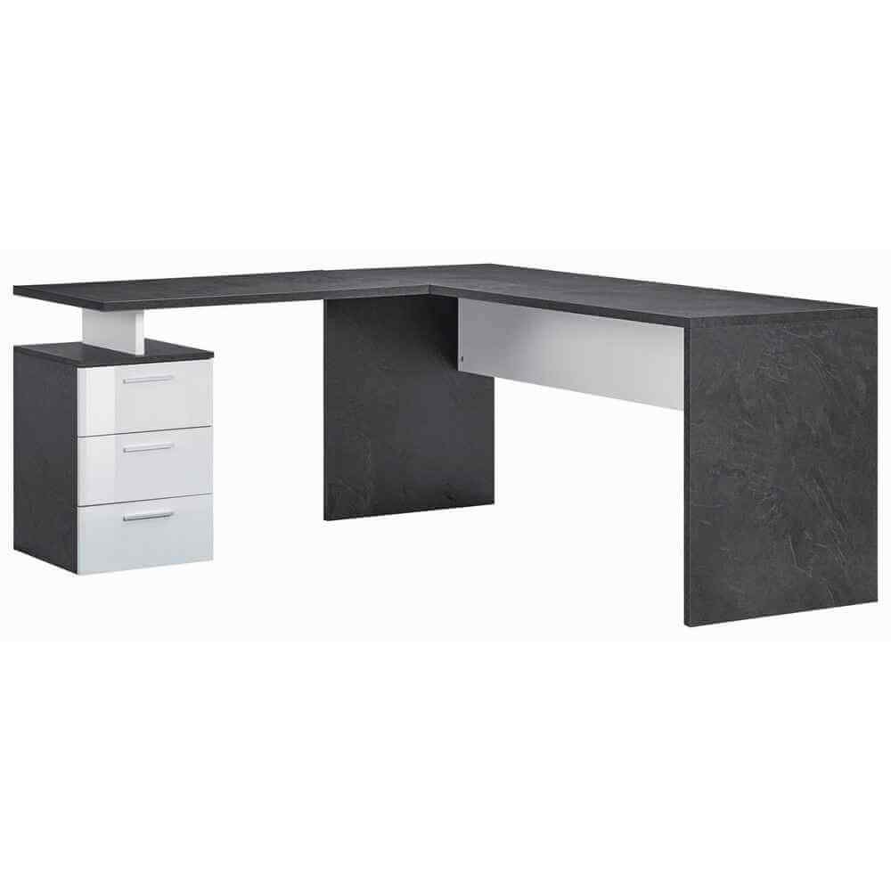 Scrivania da ufficio con cassettiera 3 cassetti 160×180/60x75cm – NOVA