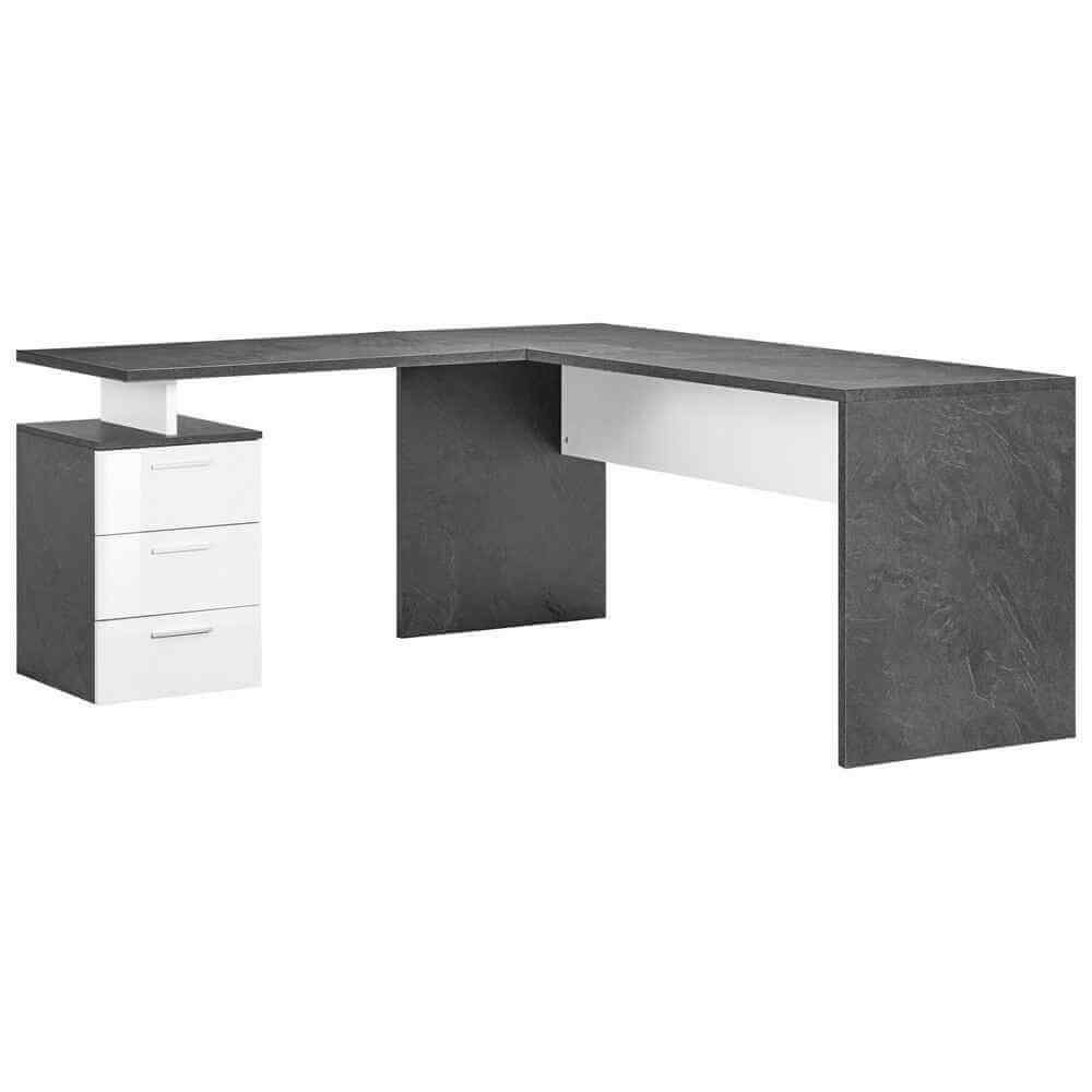 Scrivania da ufficio con cassettiera 3 cassetti 160×180/60x75cm – NOVA