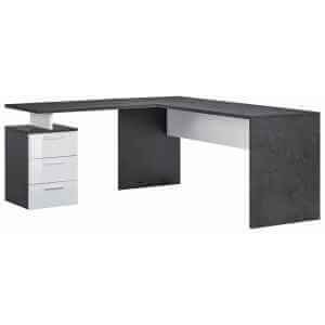 Scrivania da ufficio con cassettiera 3 cassetti 160×180/60x75cm – NOVA