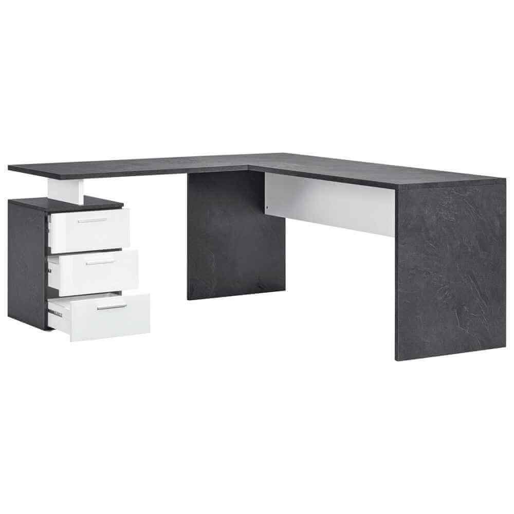 Scrivania da ufficio con cassettiera 3 cassetti 160×180/60x75cm – NOVA