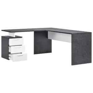 Scrivania da ufficio con cassettiera 3 cassetti 160×180/60x75cm – NOVA